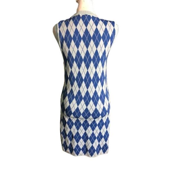 Zara Argyle Knit Dress Size M - Preppy, Coquette, Y2K - Picture 2 of 6